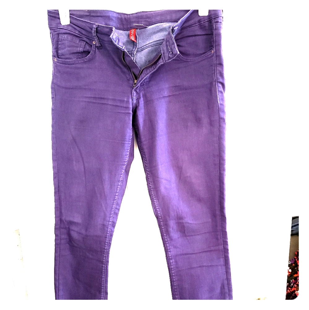 Purple skinny jeans